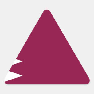 Qatars flagga triangelformat klistermärke