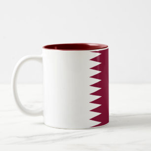 Qatars flagga Två-Tonad mugg