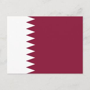 Qatars flagga vykort