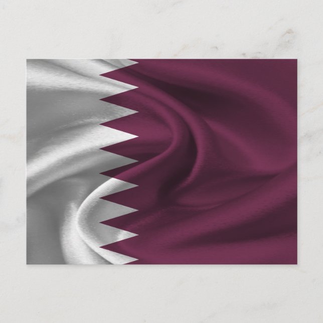 Qatars flagga vykort (Framsida)