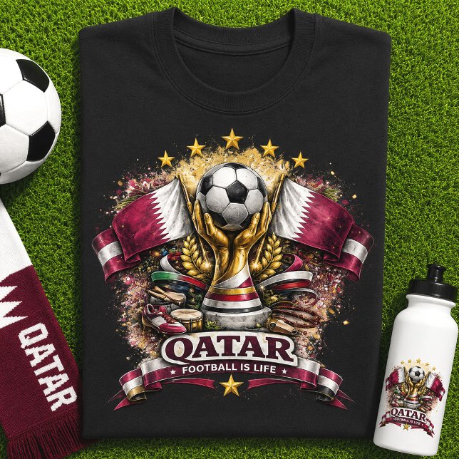 Qatars fotbollssupporter VM-stöd T Shirt (Skapare uppladdad)