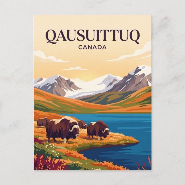Qausuittuq nationalpark Kanada Vykort (Framsida)