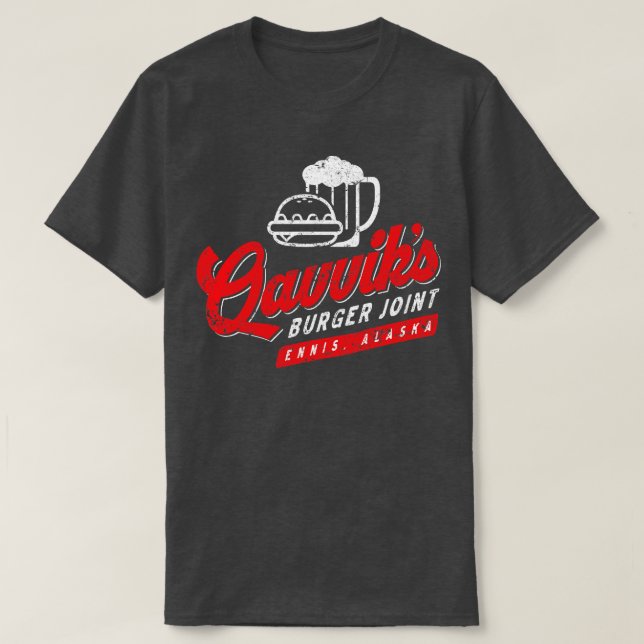 Qaviks Burger Joint TShirt T Shirt (Design framsida)