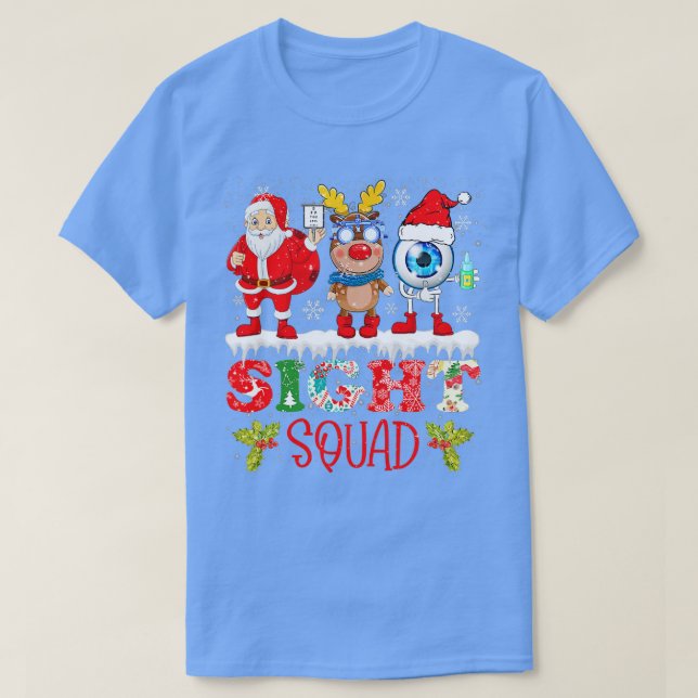 QbBX Santa Sight Squad jul Optometrist Julafton T Shirt (Design framsida)