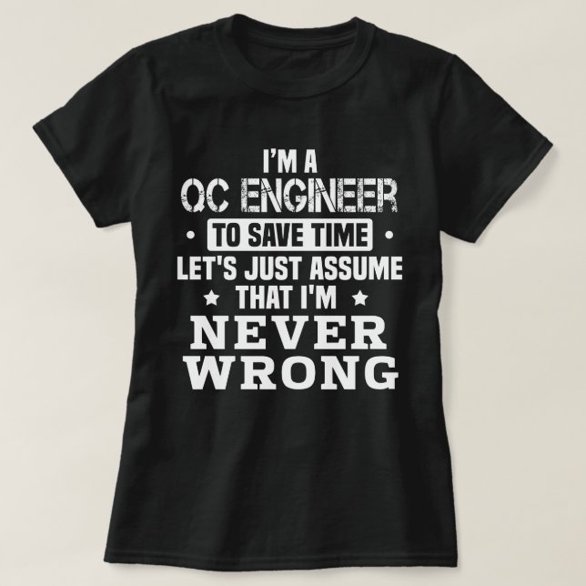 QC Ingenjör T Shirt (Design framsida)