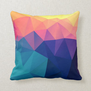 QDWAV •, Mångfärgade Polygonal kudder Kudde