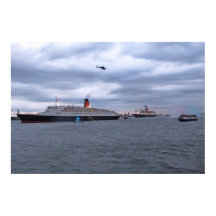QE2 och QM2 vid NYC