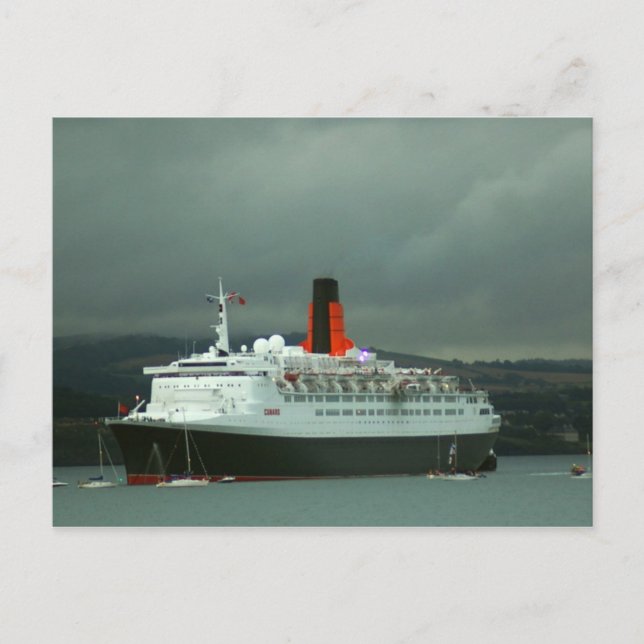 QE2 vid Sydkö Vykort (Framsida)
