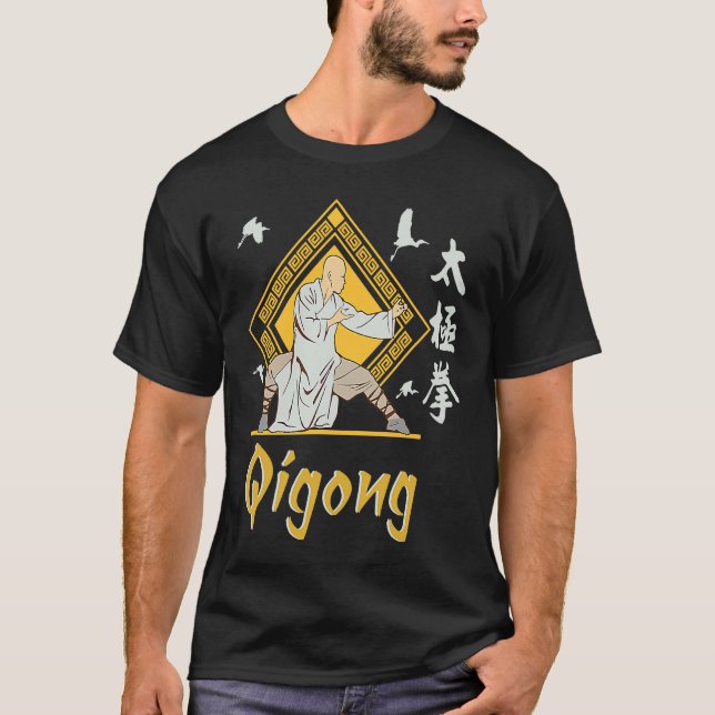 Qi Gong Clothing for Tai Chi Exercises with Chigon T Shirt (Framsida)