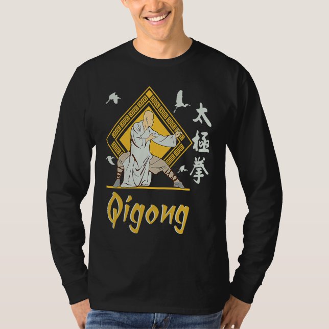 Qi Gong Clothing for Tai Chi Exercises with Chigon T Shirt (Framsida)