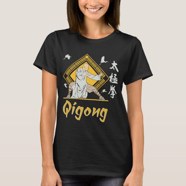 Qi Gong Clothing for Tai Chi Exercises with Chigon T Shirt (Framsida)