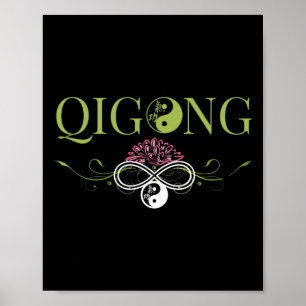 Qi Gong-kläder för Tai Chi-övningar med Chigon Poster