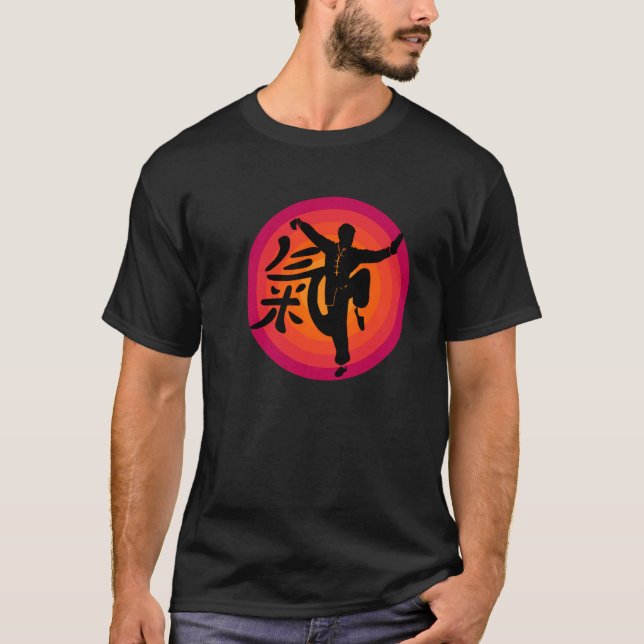 Qi Gong-kläder för Tai Chi-övningar med Chigon T Shirt (Framsida)