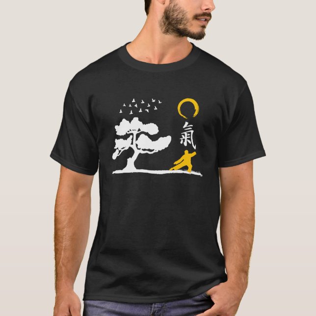 Qi Gong-kläder för Tai Chi-övningar med Chigon T Shirt (Framsida)