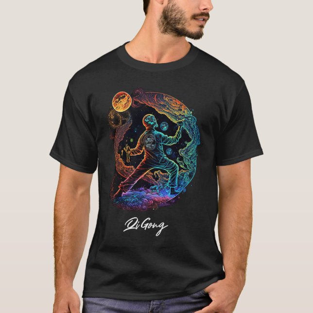 Qi Gong Yoga Tai Chi Art Lovers  2 T Shirt (Framsida)
