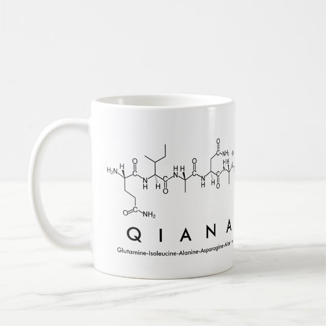 Qiana peptide namn mugg (Vänster)