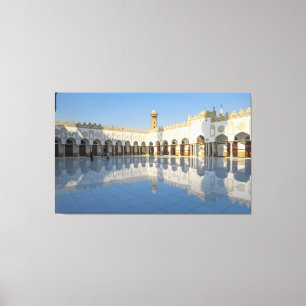 Qibla Liwan i Azhar-moskén Muslim Egypten Kairo Canvastryck