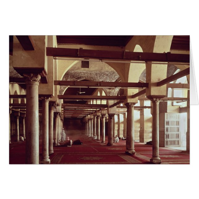 Qibla Liwan i moskén Al-Azhar Hälsningskort (Framsidan Horizontal)