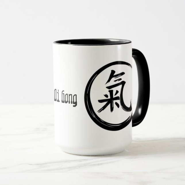 QiGong Black Symbol Mugg (Framsida höger)
