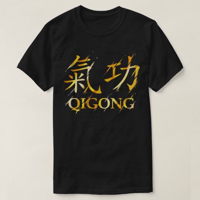 Qigong Chinese Symbols Qi Gong Tai Chi T Shirt (Design framsida)