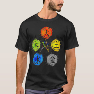 Qigong Fem Inslag Balance Tai Chi T Shirt