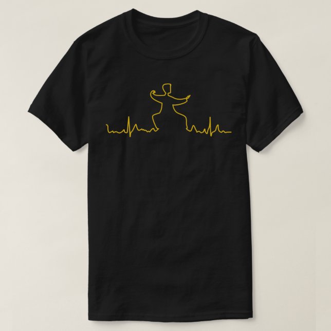 Qigong Martial Arts Heartslag Meditation T Shirt (Design framsida)