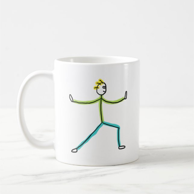 Qigong Stickman Kaffemugg (Vänster)