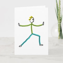 Qigong Stickman Kort