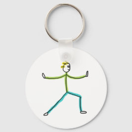 Qigong Stickman Nyckelring