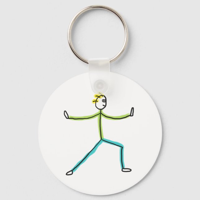 Qigong Stickman Nyckelring (Framsida)