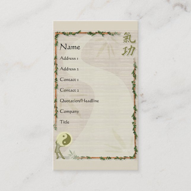 QiGong Visitkort (Framsida)