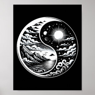 Qigong Yin Yang Kampsport Tai Chi Yoga Meditation Poster