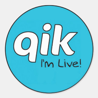 Qik Stickers Runt Klistermärke