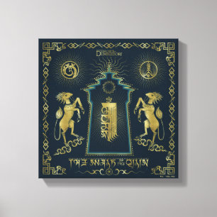Qilin Golden Torn Tapestry Walk Canvastryck