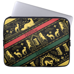 Qilin Layered Mönster Laptop Fodral