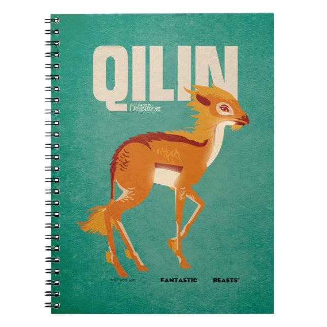 Qilin Vintage Graphic Anteckningsbok (Framsidan)
