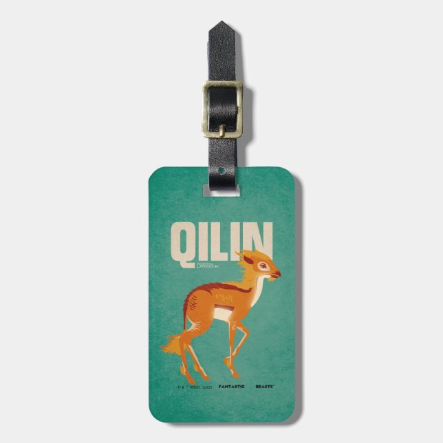 Qilin Vintage Graphic Bagagebricka (Vertikal Framsida)