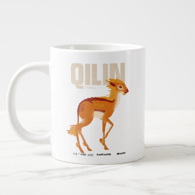 Qilin Vintage Graphic Jumbo Mugg (Vänster)