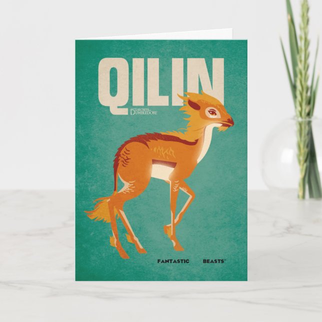 Qilin Vintage Graphic Kort (Framsida)