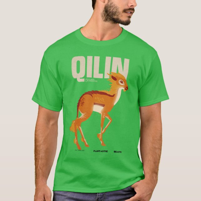 Qilin Vintage Graphic T Shirt (Framsida)