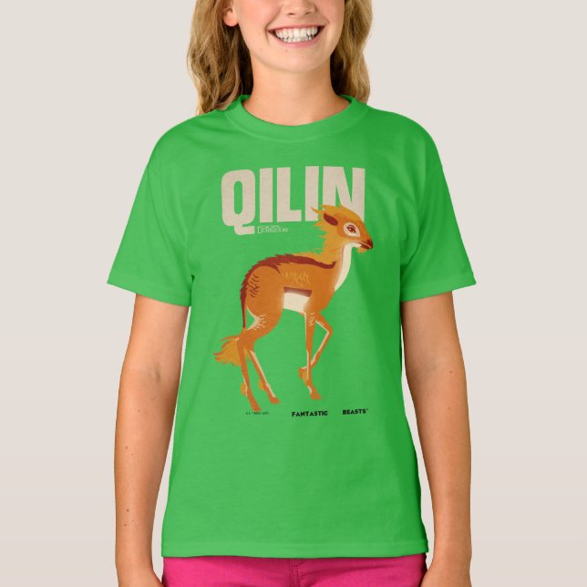Qilin Vintage Graphic T Shirt (Framsida)
