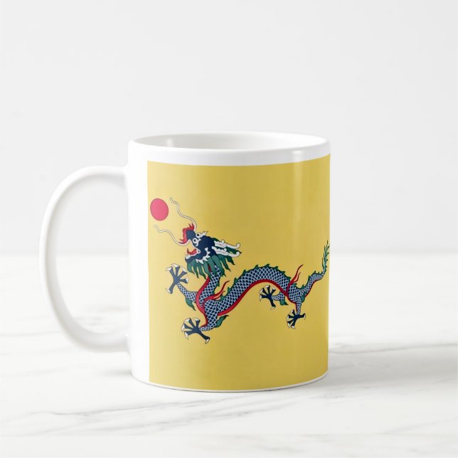 Qingdynastins Kinaflagga Kaffemugg (Vänster)