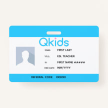 QKids ESL Lärares ID