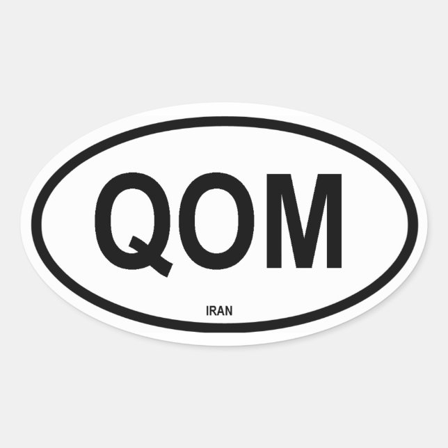 QOM OVALT KLISTERMÄRKE (Framsida)