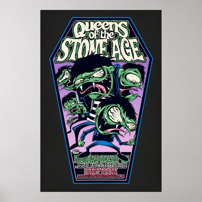 QOTSA Gig Poster Orbit Room, Grand Rapids (Framsidan)