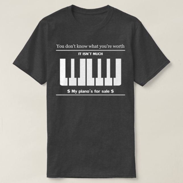 Qotsa I är Designer Piano-design T Shirt (Design framsida)