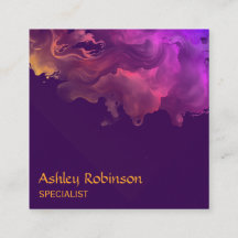 QR-abstrakt - Affärskort för vattenfärg för sammet