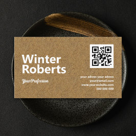 QR-affärskort, affärskort av kraftträ Visitkort