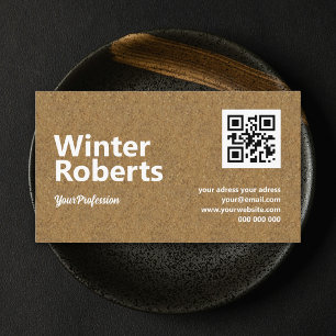 QR-affärskort, affärskort av kraftträ Visitkort