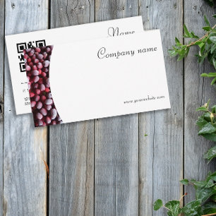 QR-Affärskort för minimalistiskt Cornel-bärfoto Visitkort
